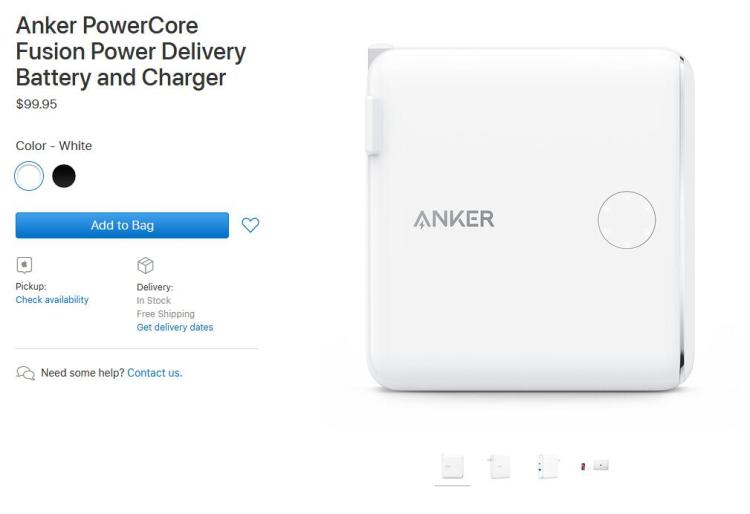 Anker Powercore Fusion Power Delivery Battery Charger Combo Is Now Available On Apple S Online Store Pingwest