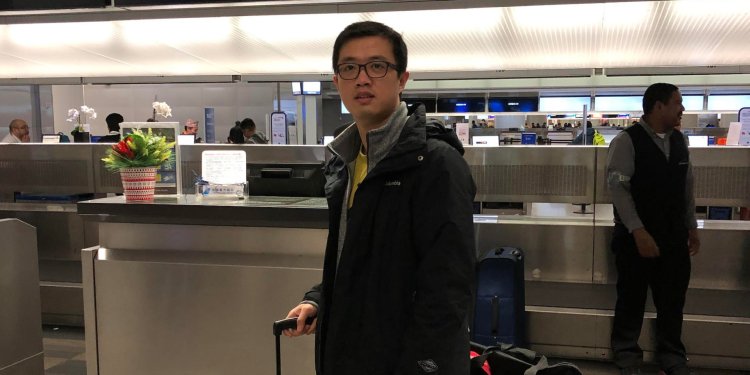 Leo Wang leaving the U.S. for China. Courtesy of Leo Wang