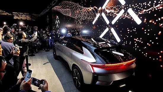 Faraday Future's unveiling of FF91, an electric crossover in 2017.