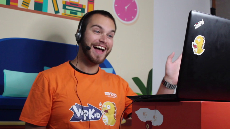 A VIPKID tutor providing his service. Image Credit: VIPKID