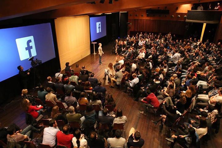 Mark Zuckerberg holding a Facebook town hall event. Image Credit: Facebook