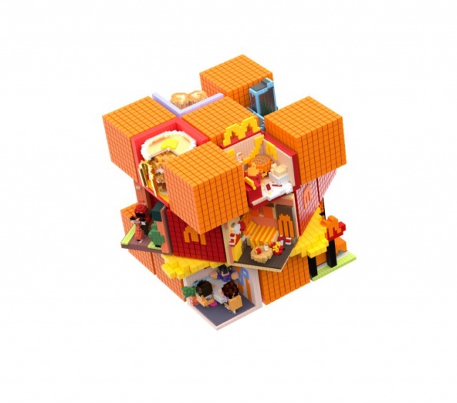 The design draws inspiration from the shape of McDonald's new headquarter building. Photo: McDonald’s China