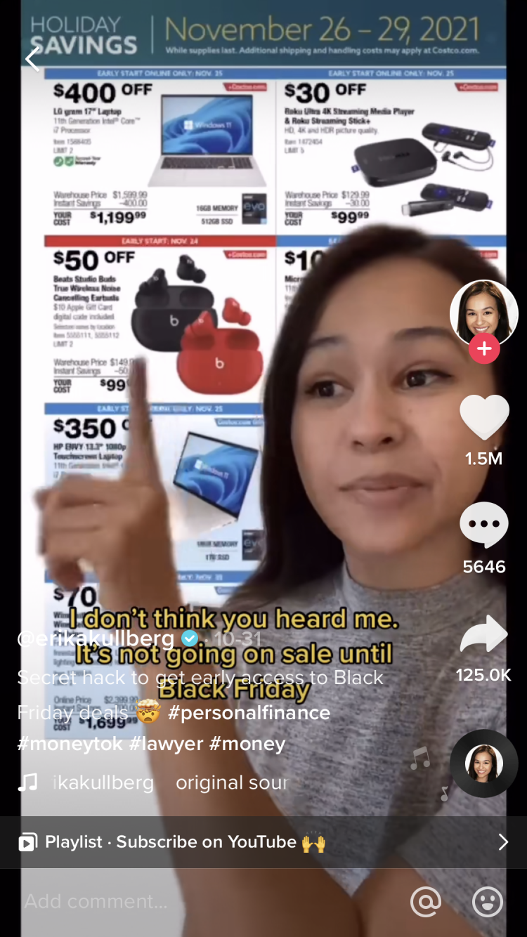Video on how to get early access to Costco's Black Friday sale