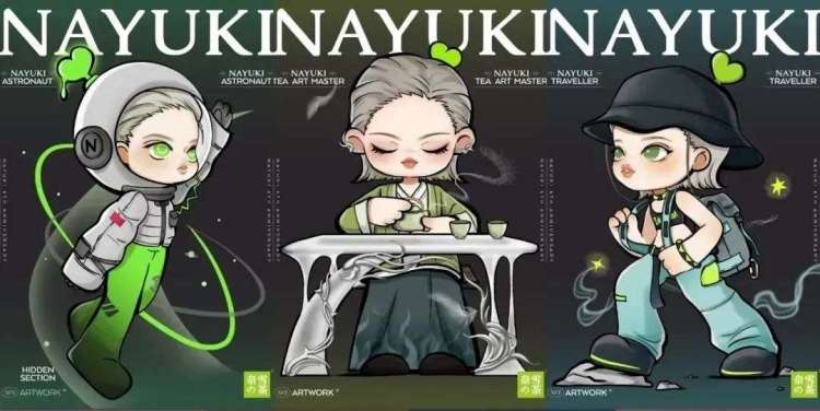 Naixue's tea launched its first NFT collection featuring its digital icon "Nayuki". Image Credit: Naixue
