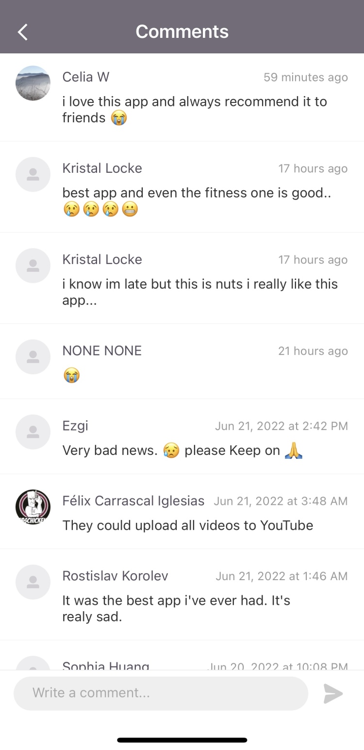 "Keepers" react to the news by leaving comments in Keep Trainer.